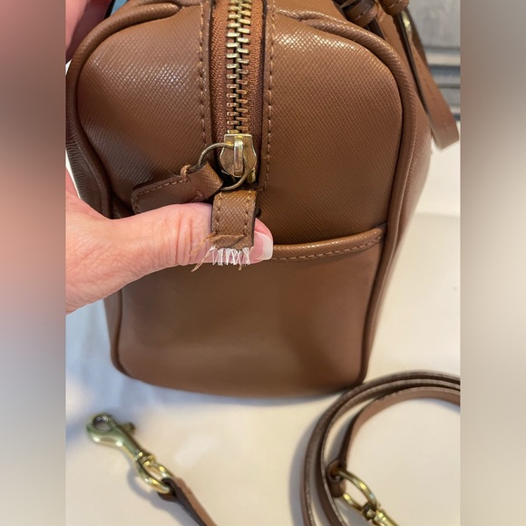 **AUTHENTIC** COACH Peyton Leather Nancy Satchel - Saddle- Dual Handle/Crossbody - Picture 12 of 15